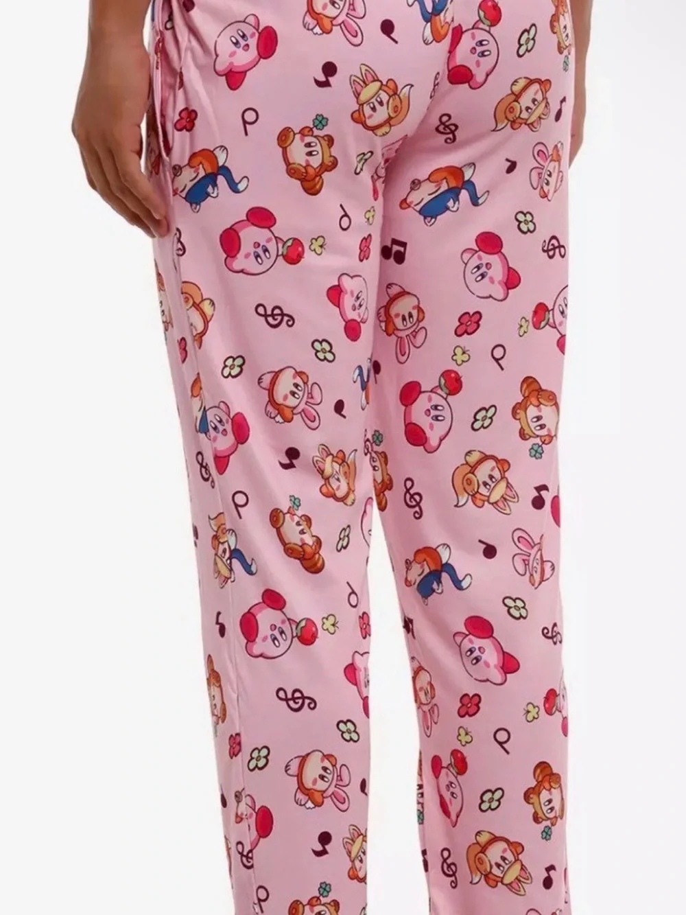 Hot Topic Nintendo Kirby Waddle Dee Drawstring Pink Unisex Lounge Pajama Pants